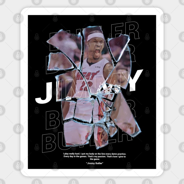 Jimmy Butler Broken Mirror Art Magnet by Zachariya420